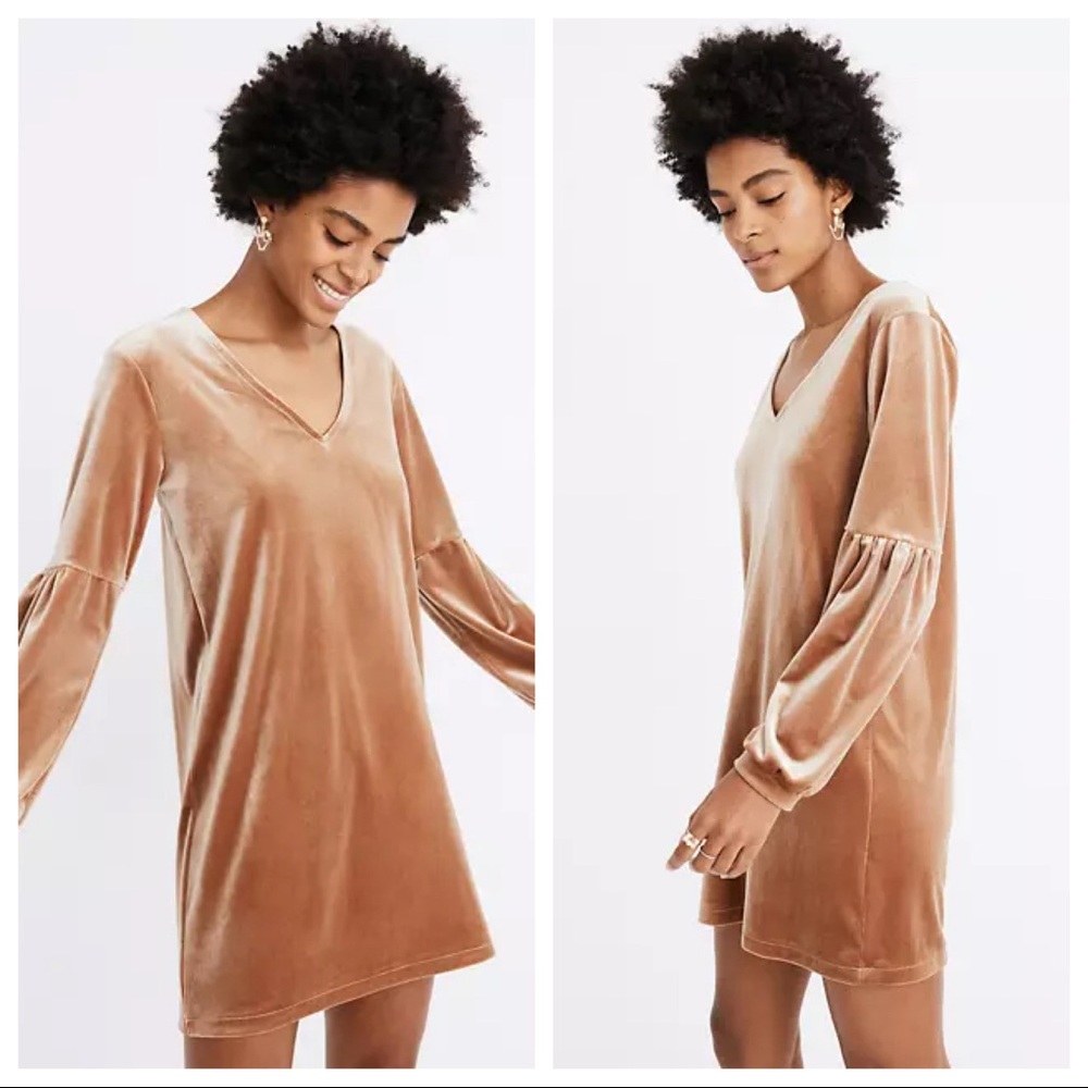 Madewell Pink Velvet Dress